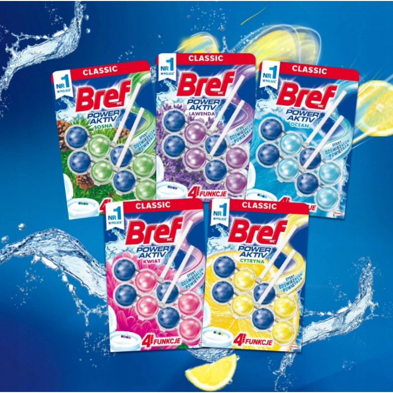 Wc Kulki Bref Power Active 3x50g Leśny